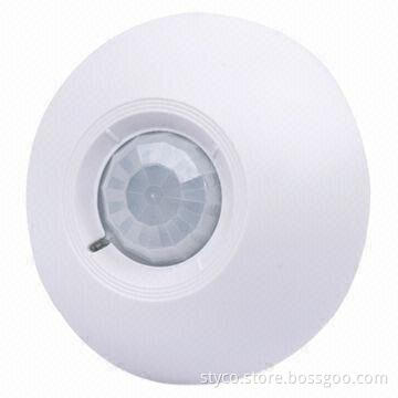 Wired Ceiling-mounted Passive PIR Detector with 360° Detecting Angle and 12m Distance